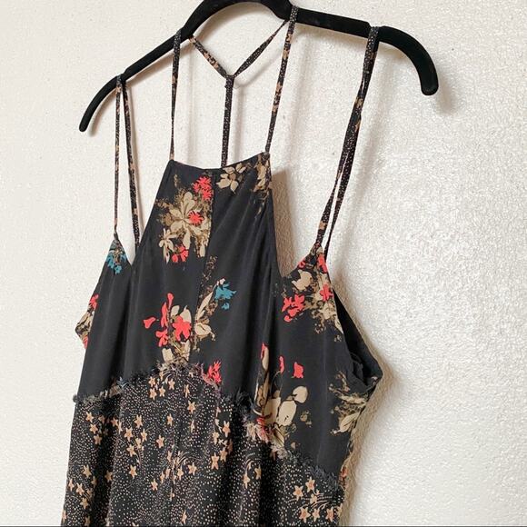 Free People Patchwork Crescent Slip Dress Size XS - Picture 3 of 14